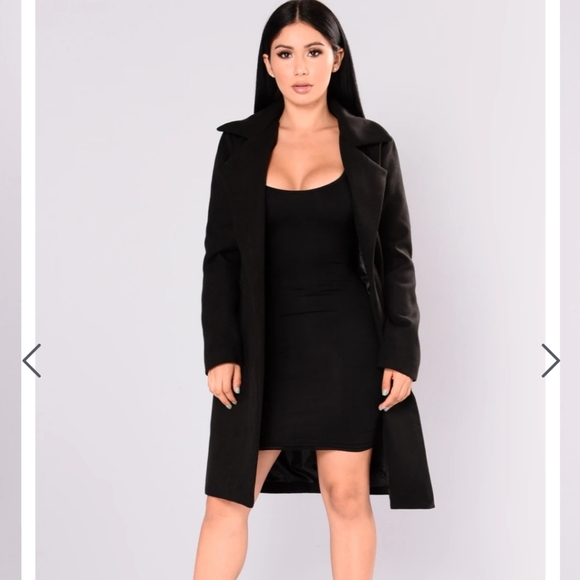 Black fashion nova trench coat - Picture 1 of 6